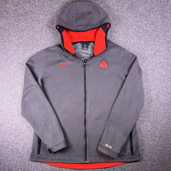 Ohio State University Jackets Mens XL Gray Nike Elite Dri-Fit OSU Buckeyes Bucks - Picture 1 of 16
